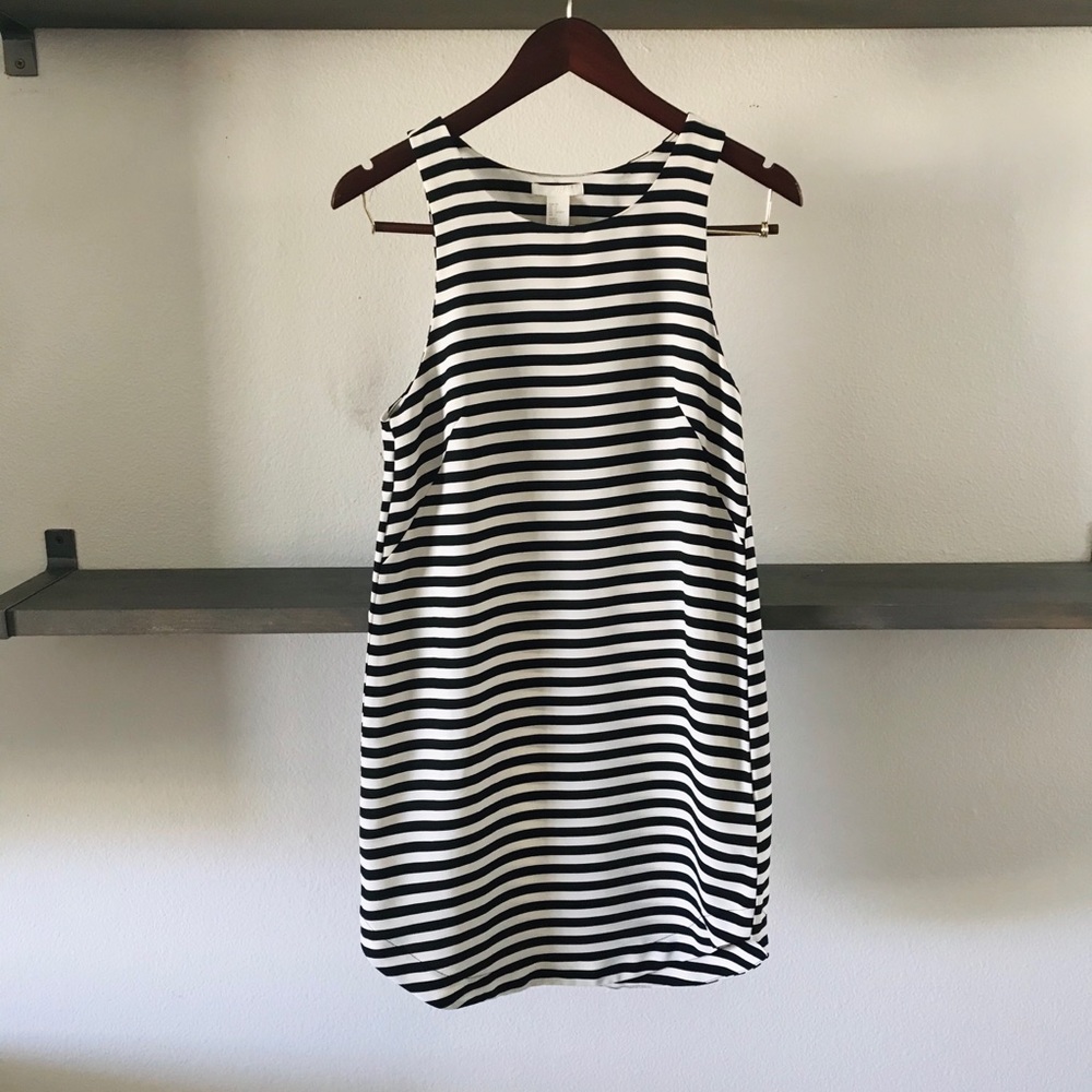 H&M black and white dress